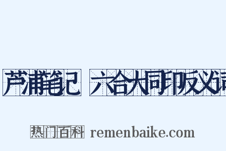 芦浦笔记·六合大同印反义词是什么意思的图片